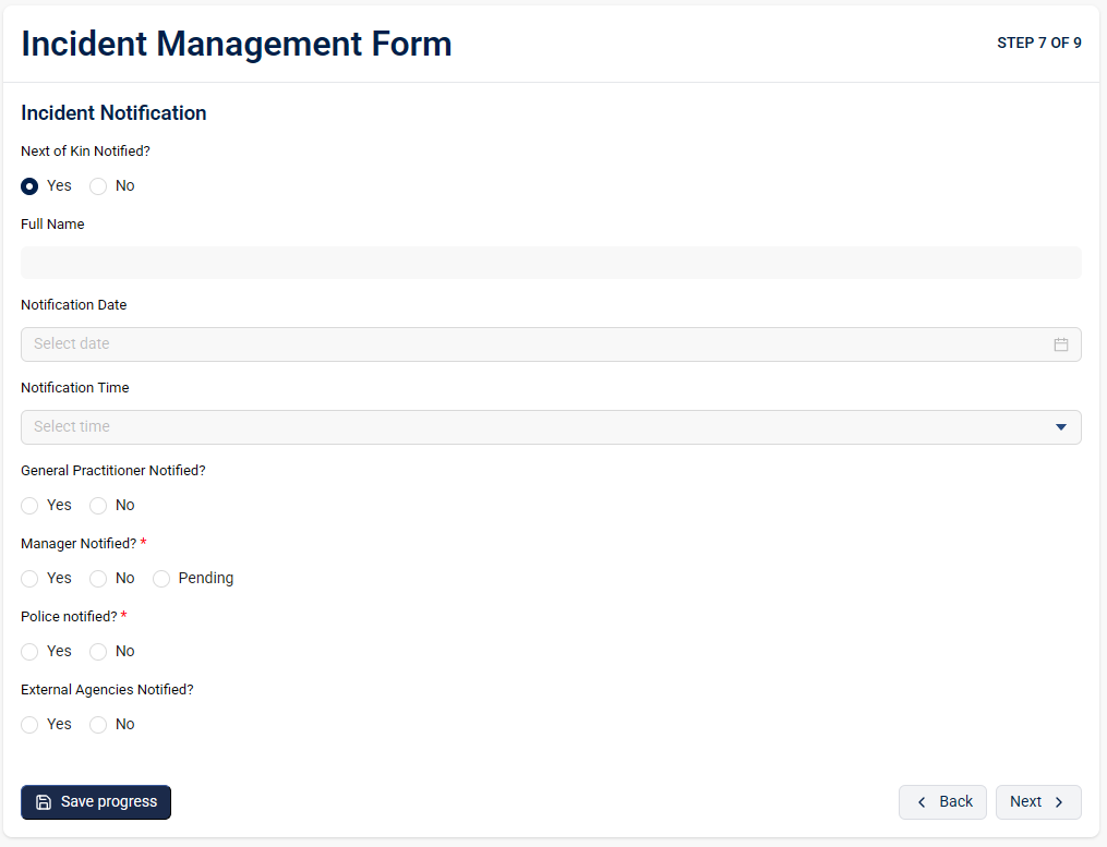 Incident Notification Form